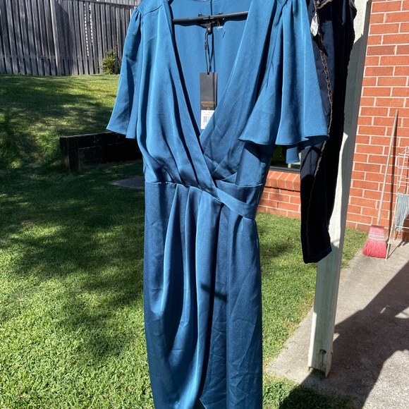 Collection teal wrap dress in size 12 - Picture 9 of 10